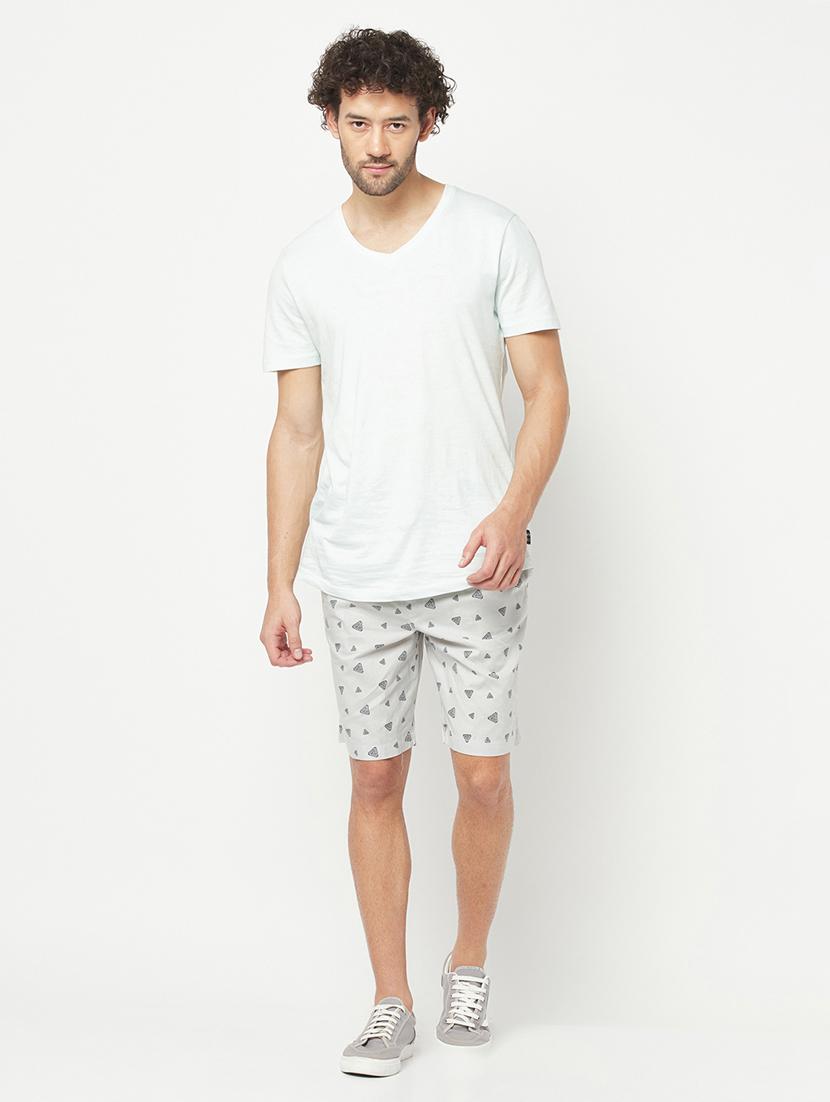grey printed shorts - 19910855 - Standard Image - 4