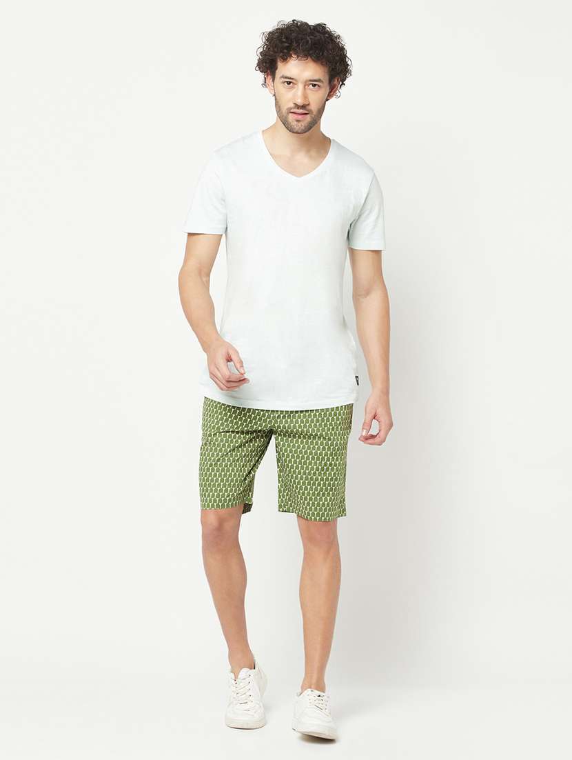 green printed shorts - 19910857 -  Standard Image - 4