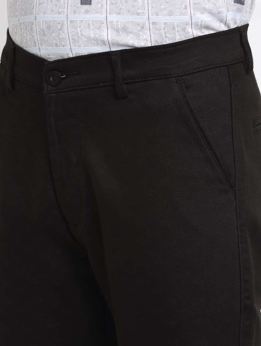 brown cotton chinos casual trousers - 19911307 -  Standard Image - 4