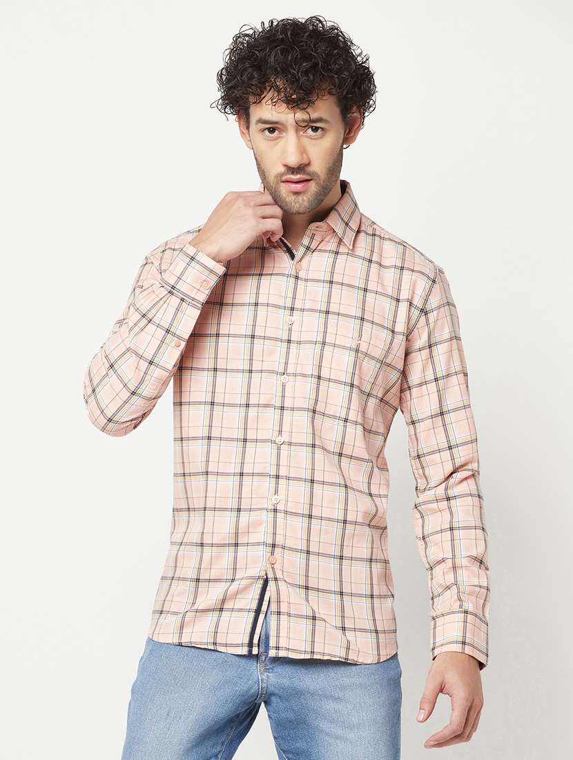 mens checks casual shirt - 19911469 -  Zoom Image - 0
