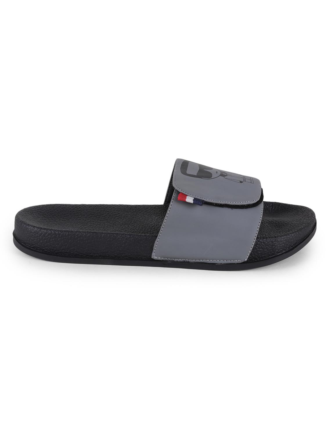 grey rubber slip on flip flops - 19912396 -  Standard Image - 1