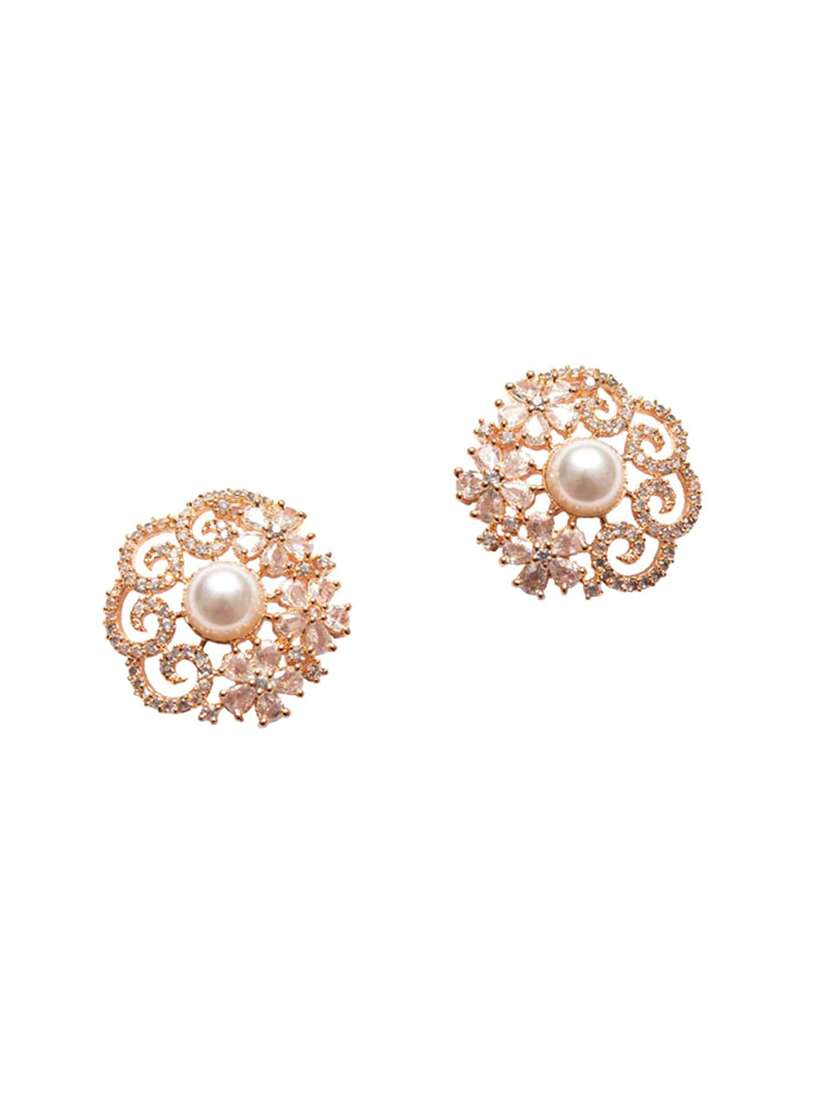 gold brass studs earring
