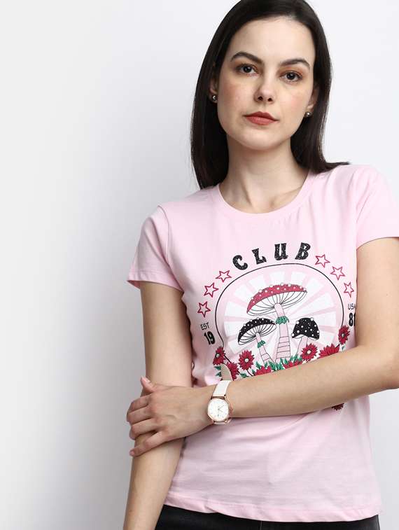 women printed cotton regular tee - 19913381 -  Standard Image - 1