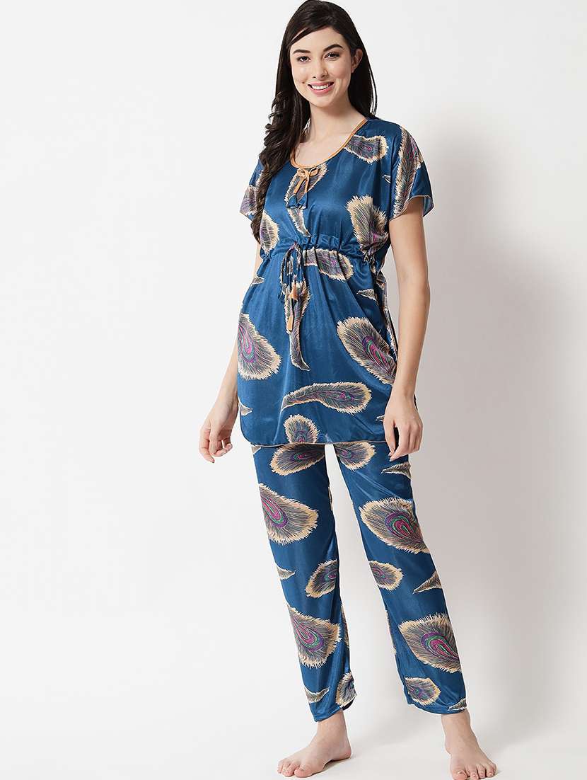 women printed nightwear set - 19913783 - Standard Image - 4