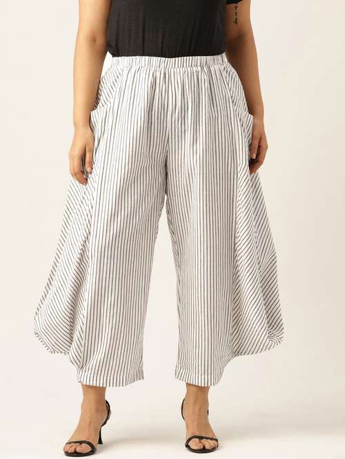therebelinme women striped cowl styled trousers - 19914968 -  Standard Image - 0