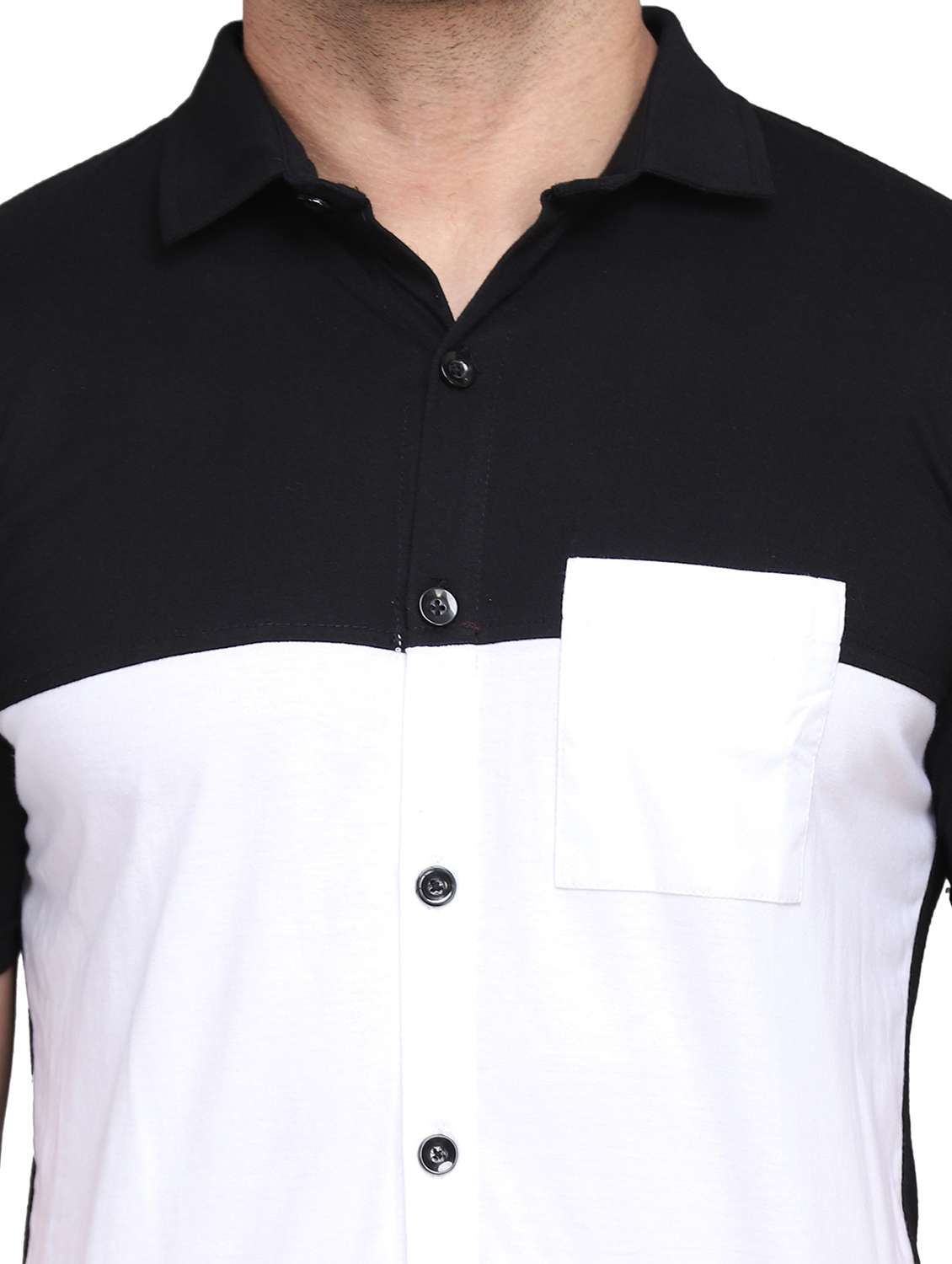 mens color block casual shirt - 19915394 -  Standard Image - 4