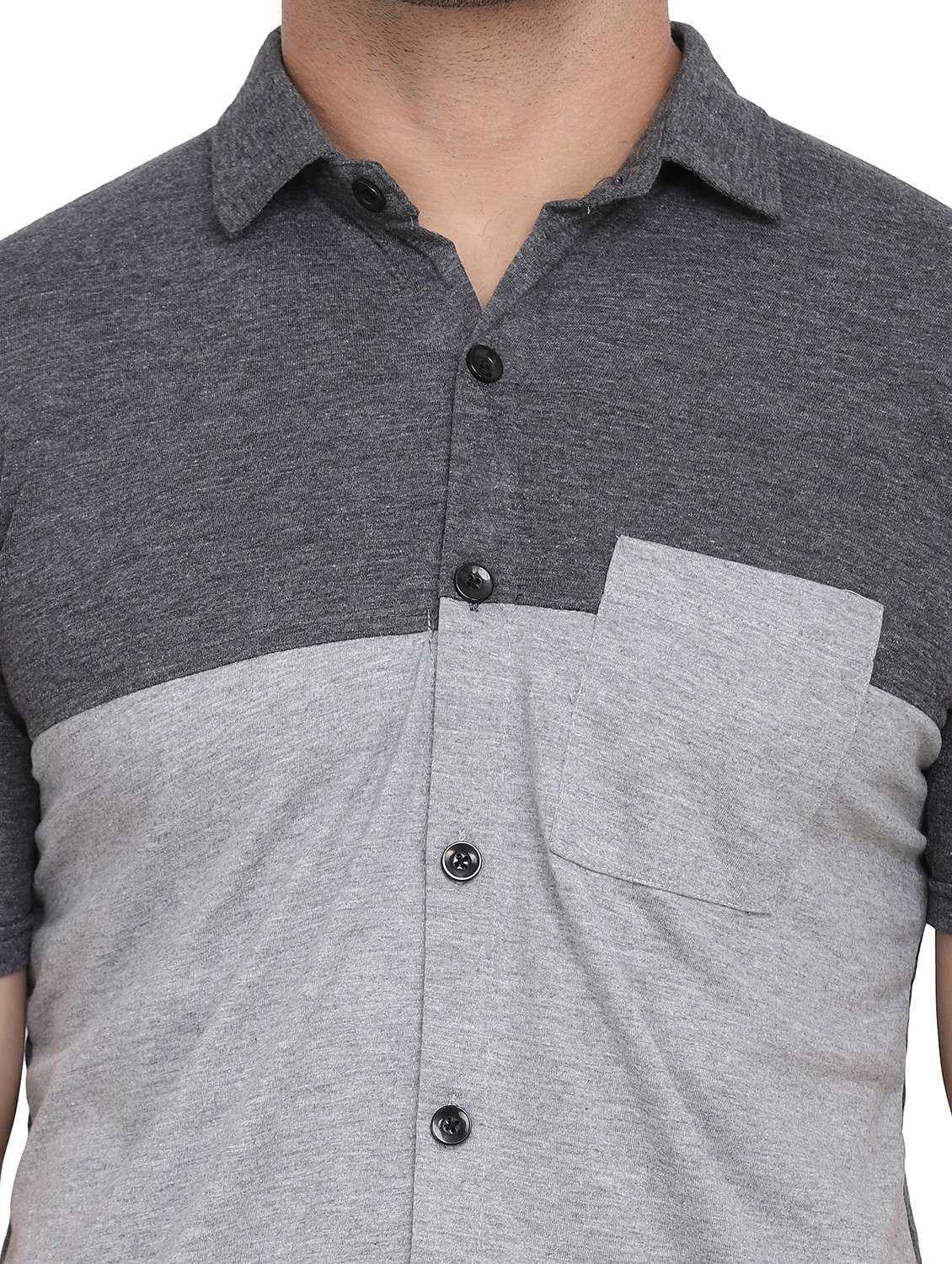 mens color block casual shirt - 19915395 -  Standard Image - 4