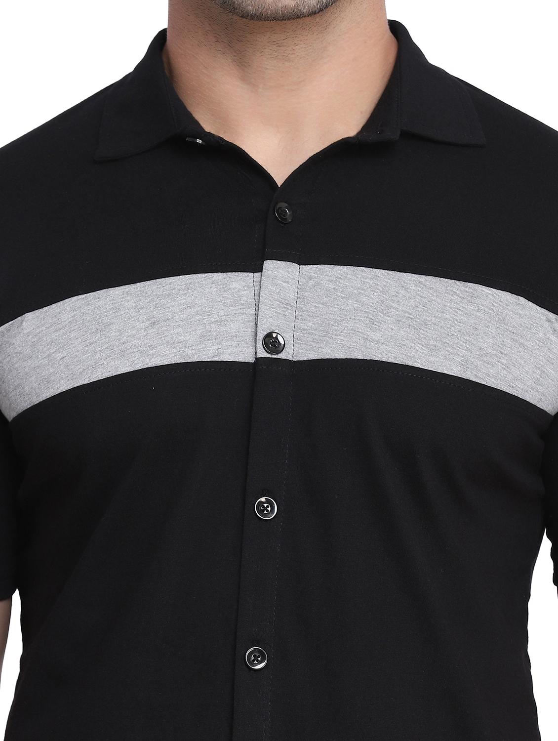 mens color block casual shirt - 19915401 - Standard Image - 4