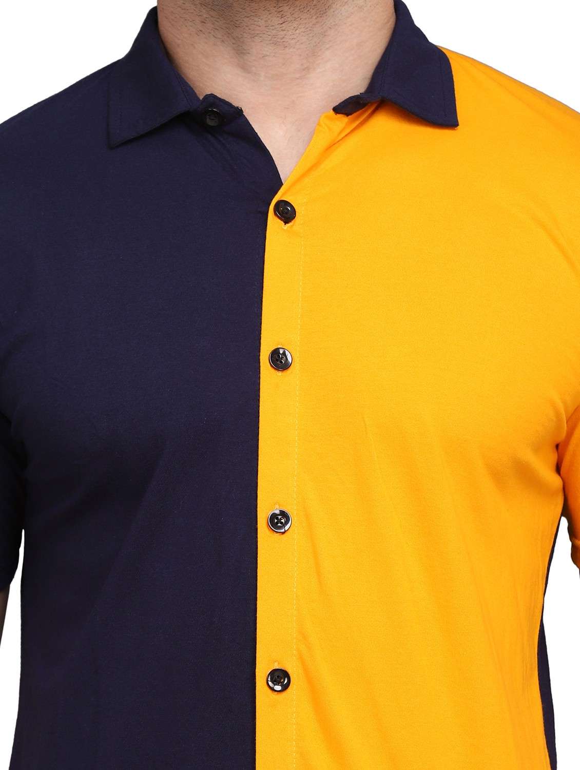mens color block casual shirt - 19915404 -  Standard Image - 4