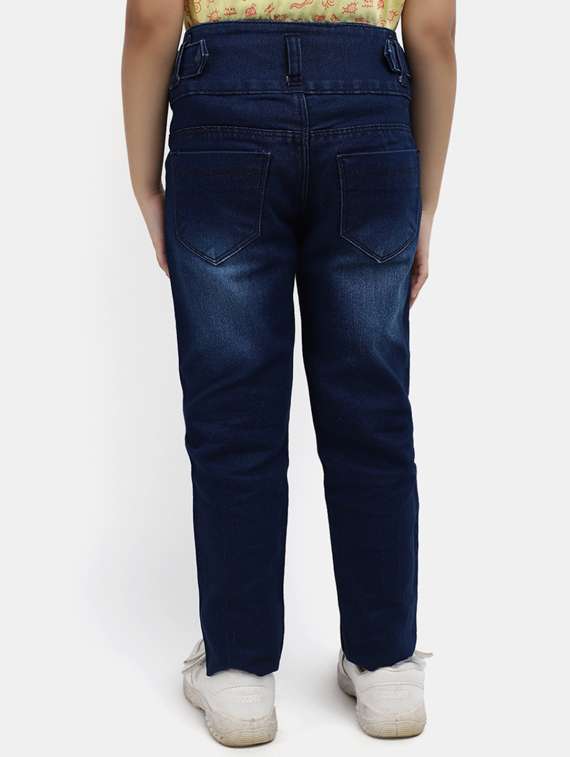girls solid slim fit jeans - 19915486 - Standard Image - 1