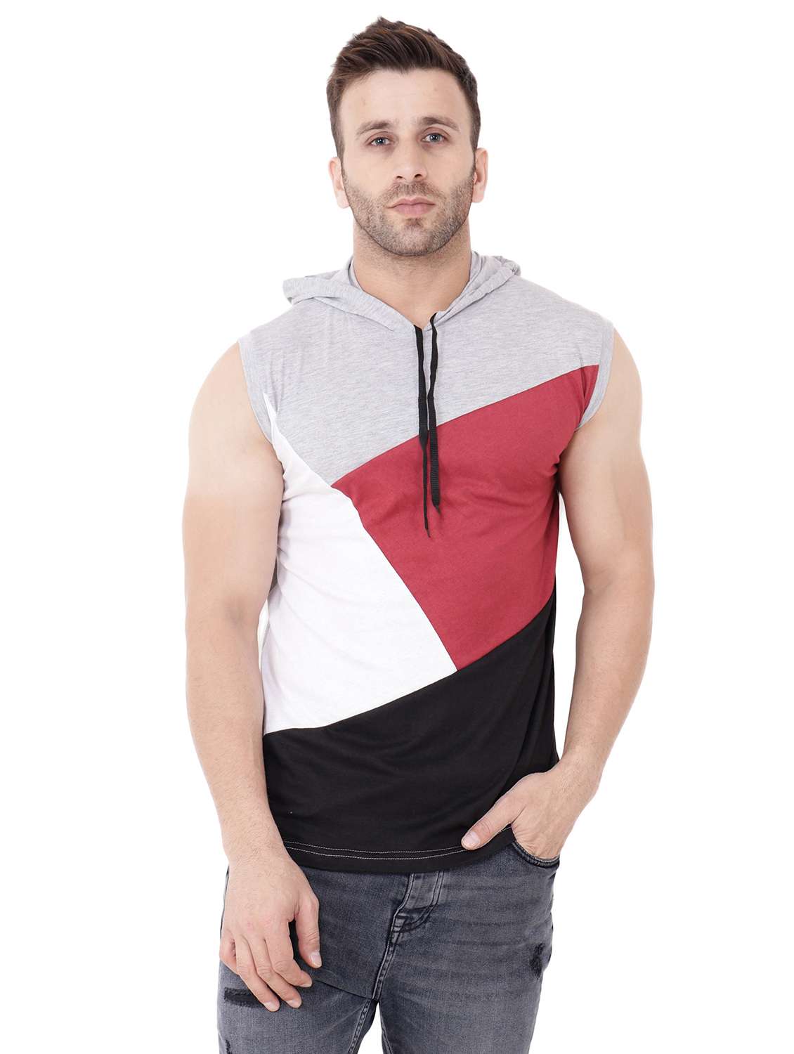 men cotton blend hooded t-shirt - 19915493 - Zoom Image - 0