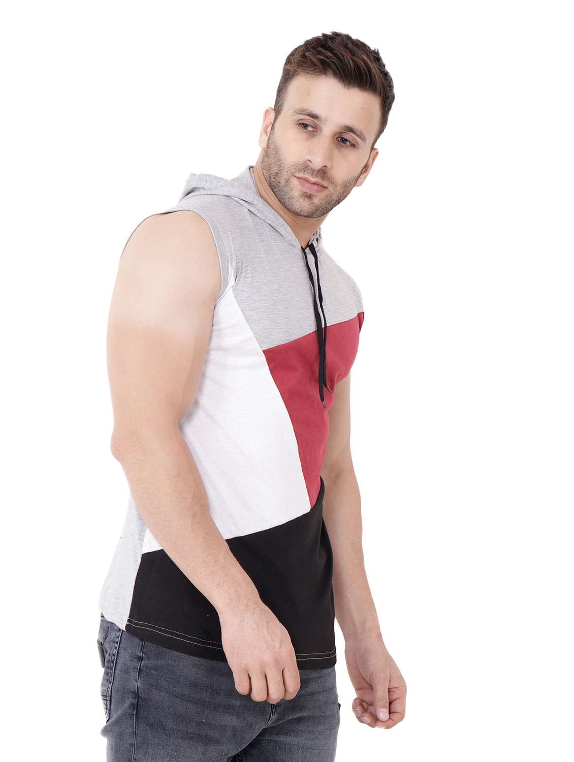 men cotton blend hooded t-shirt - 19915493 - Standard Image - 1