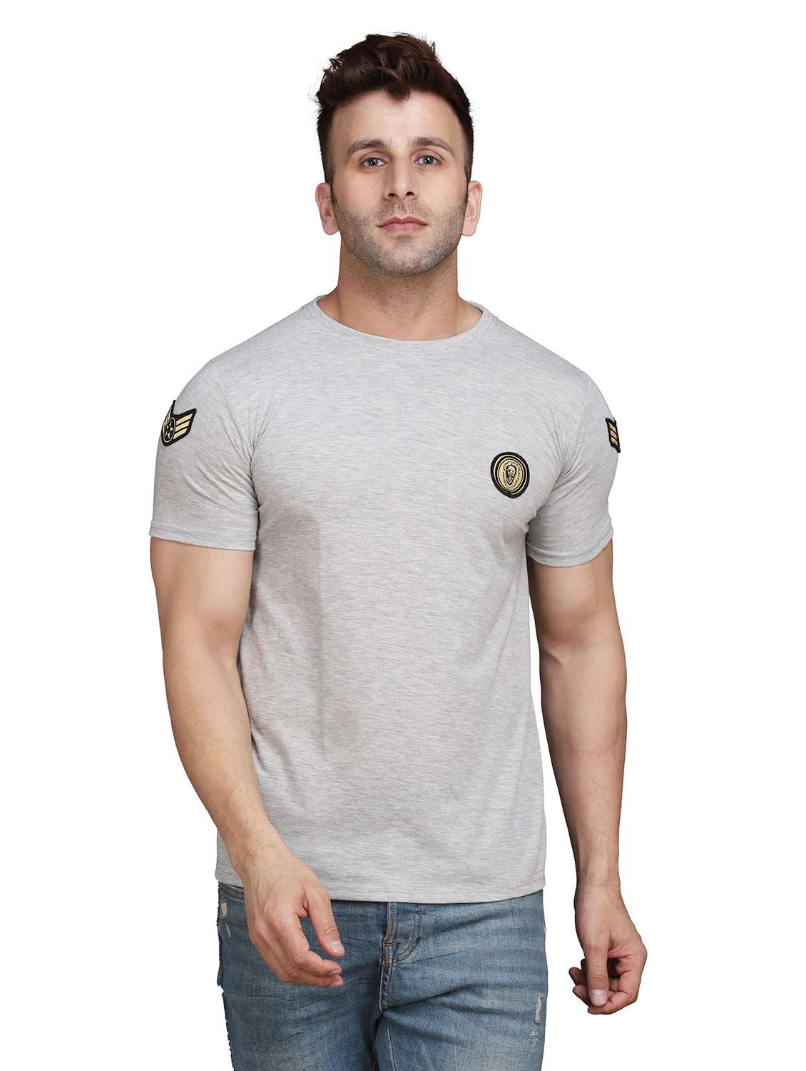 men cotton blend regular t-shirt
