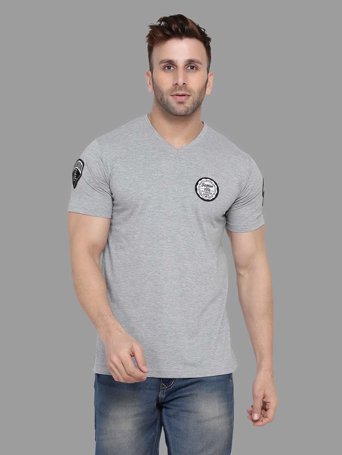 men cotton blend regular t-shirt