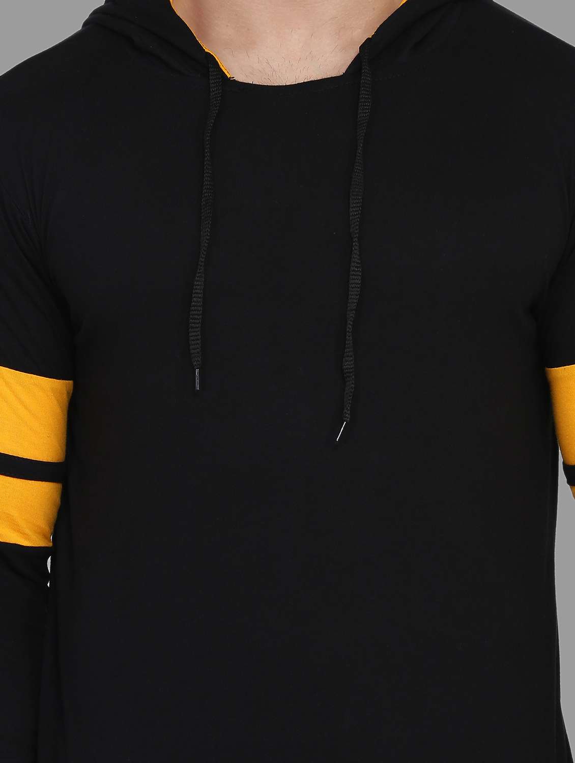 hood neck color block regular t-shirt - 19915524 - Standard Image - 4