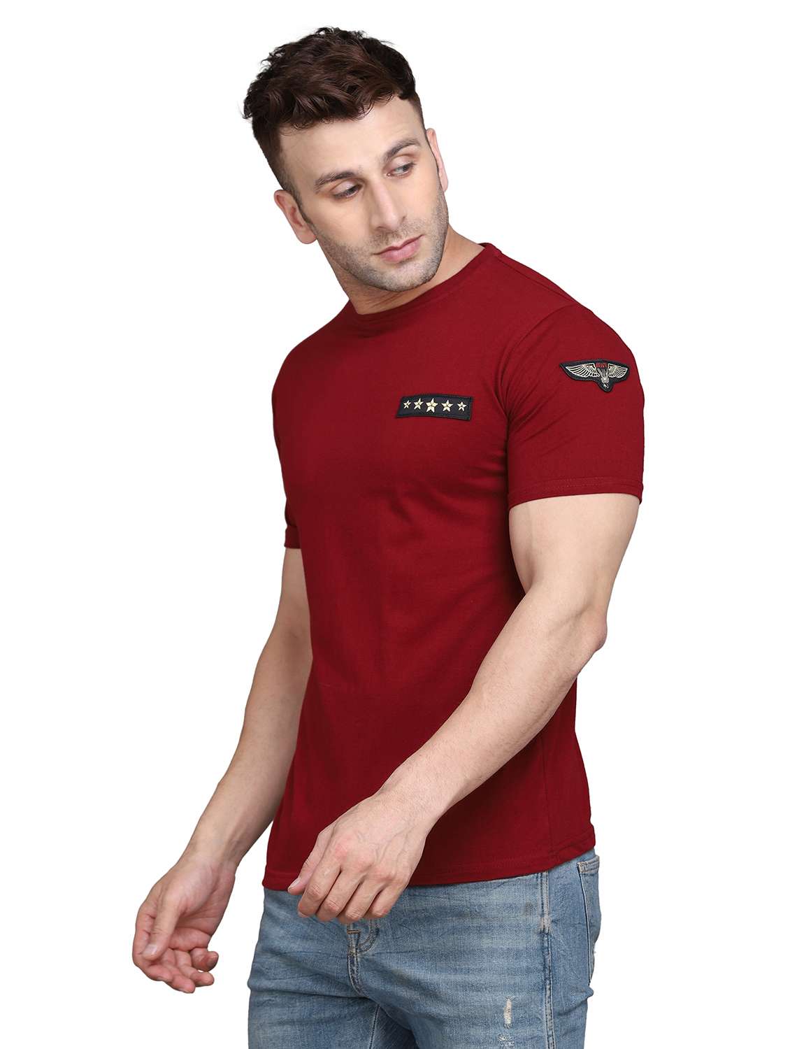 men round neck cotton t-shirt - 19915531 -  Standard Image - 1