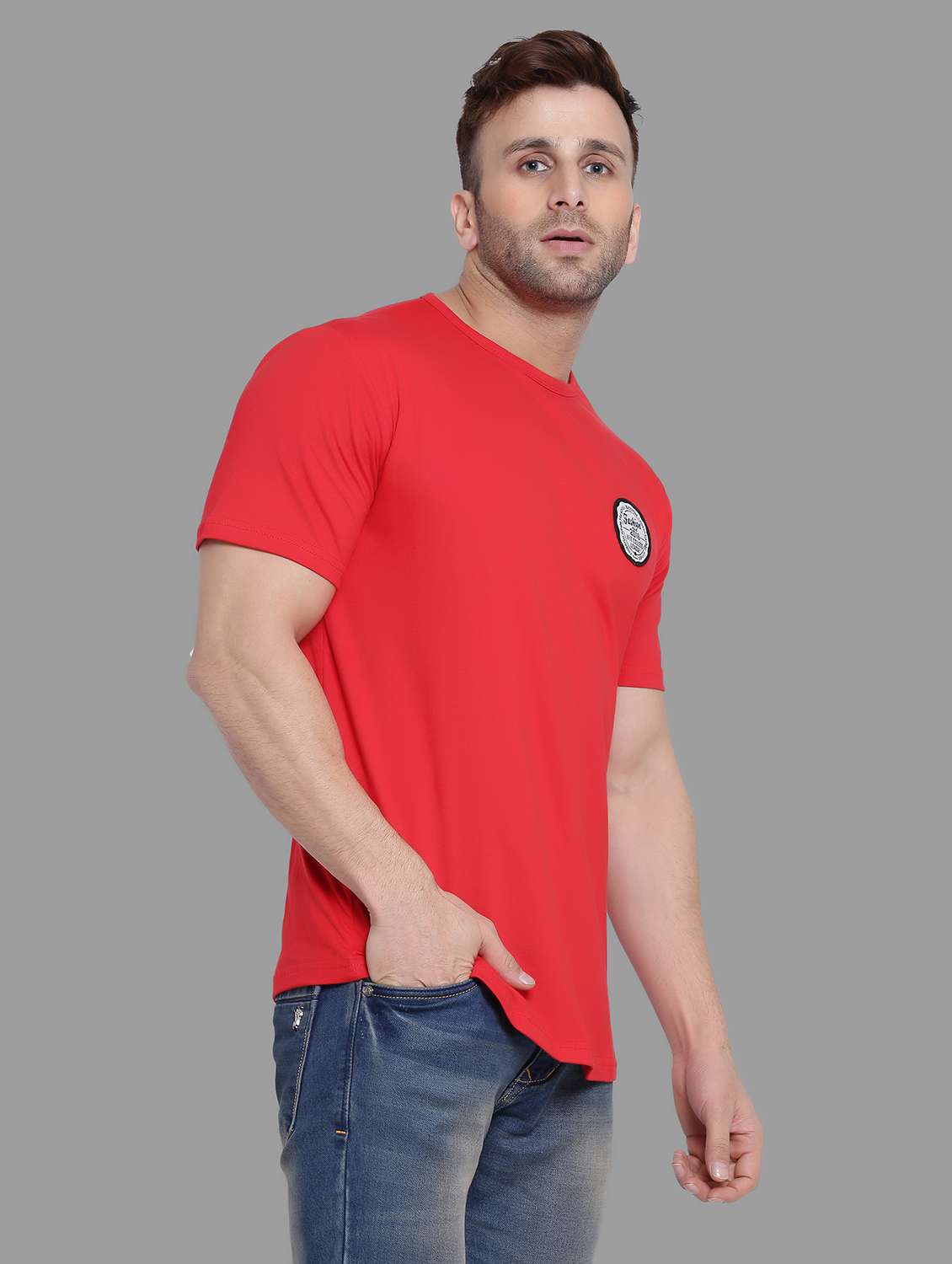 men round neck cotton t-shirt - 19915545 - Standard Image - 1