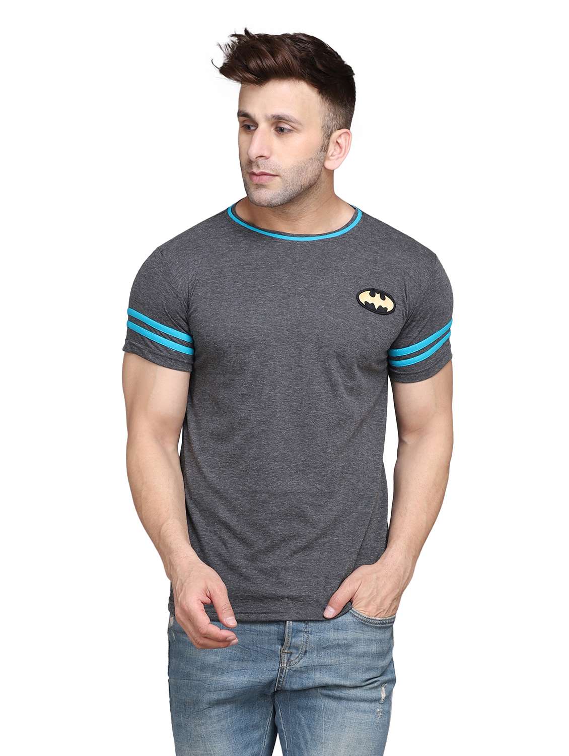 men taped short sleeve t-shirt