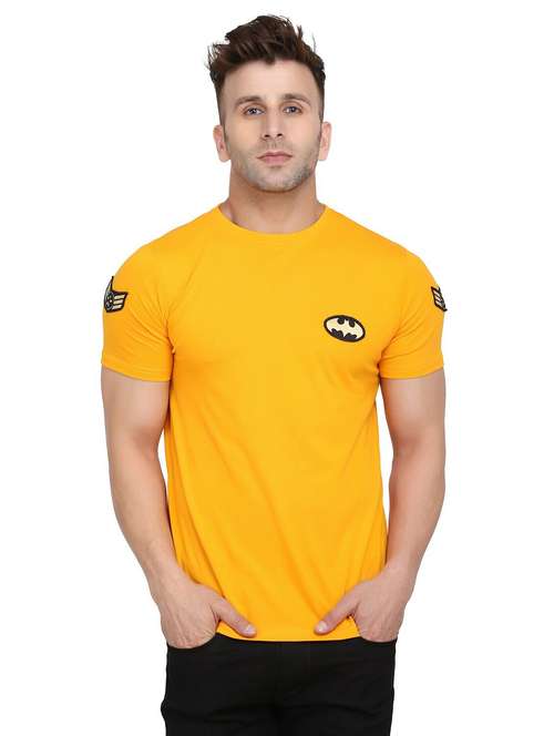 men yellow slim fit  t-shirt - 19915615 -  Standard Image - 0