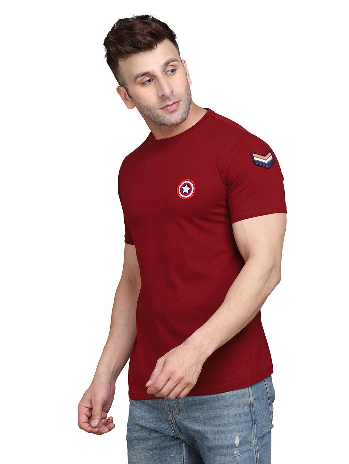 men round neck cotton t-shirt - 19915658 -  Standard Image - 1