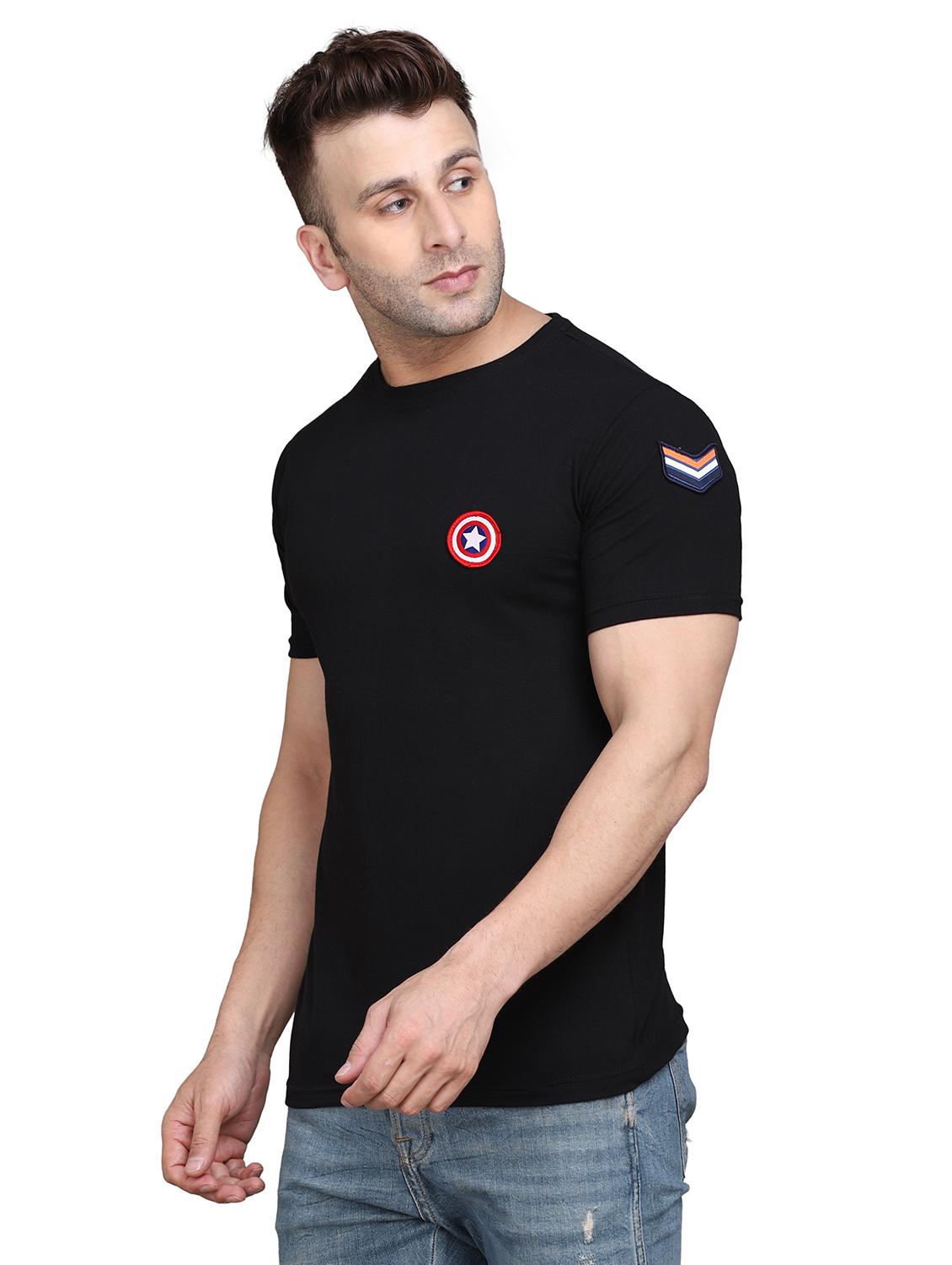 men black slim fit logo print t-shirt - 19915668 - Standard Image - 1