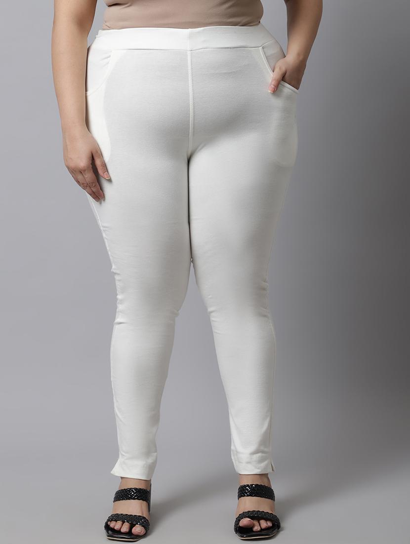 white cotton leggings - 19915673 - Zoom Image - 0
