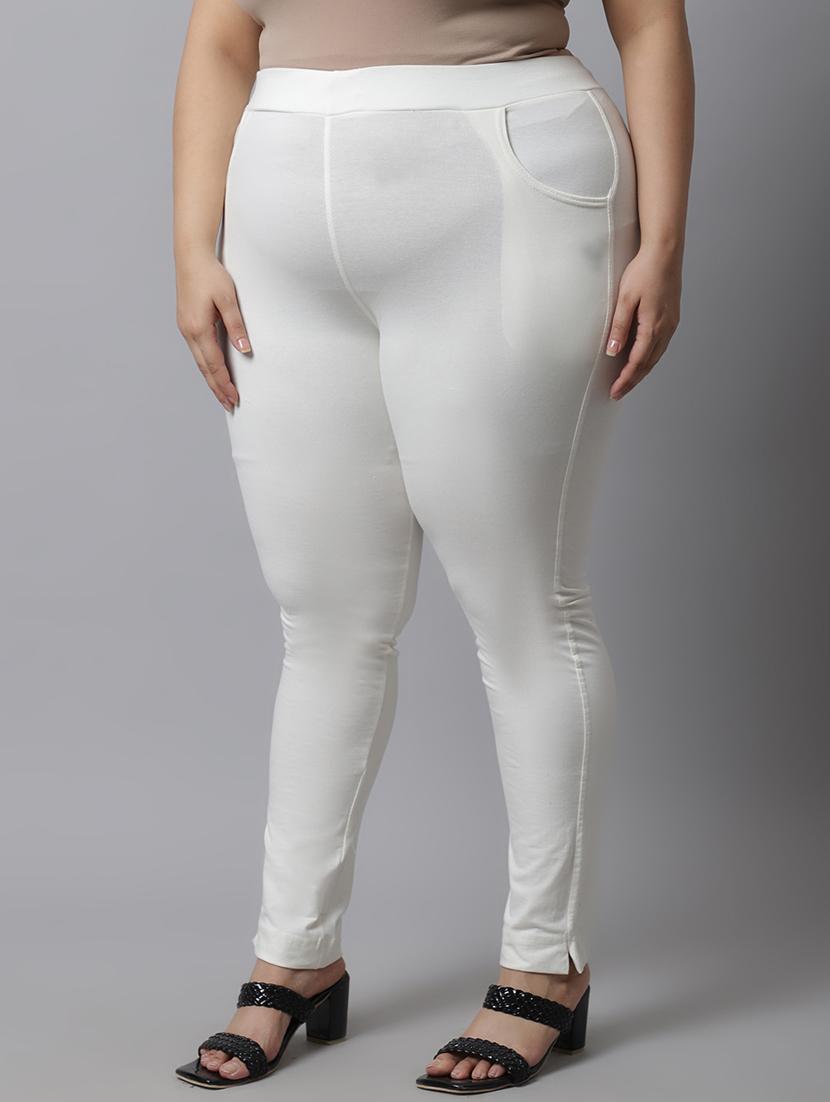 white cotton leggings - 19915673 -  Standard Image - 1