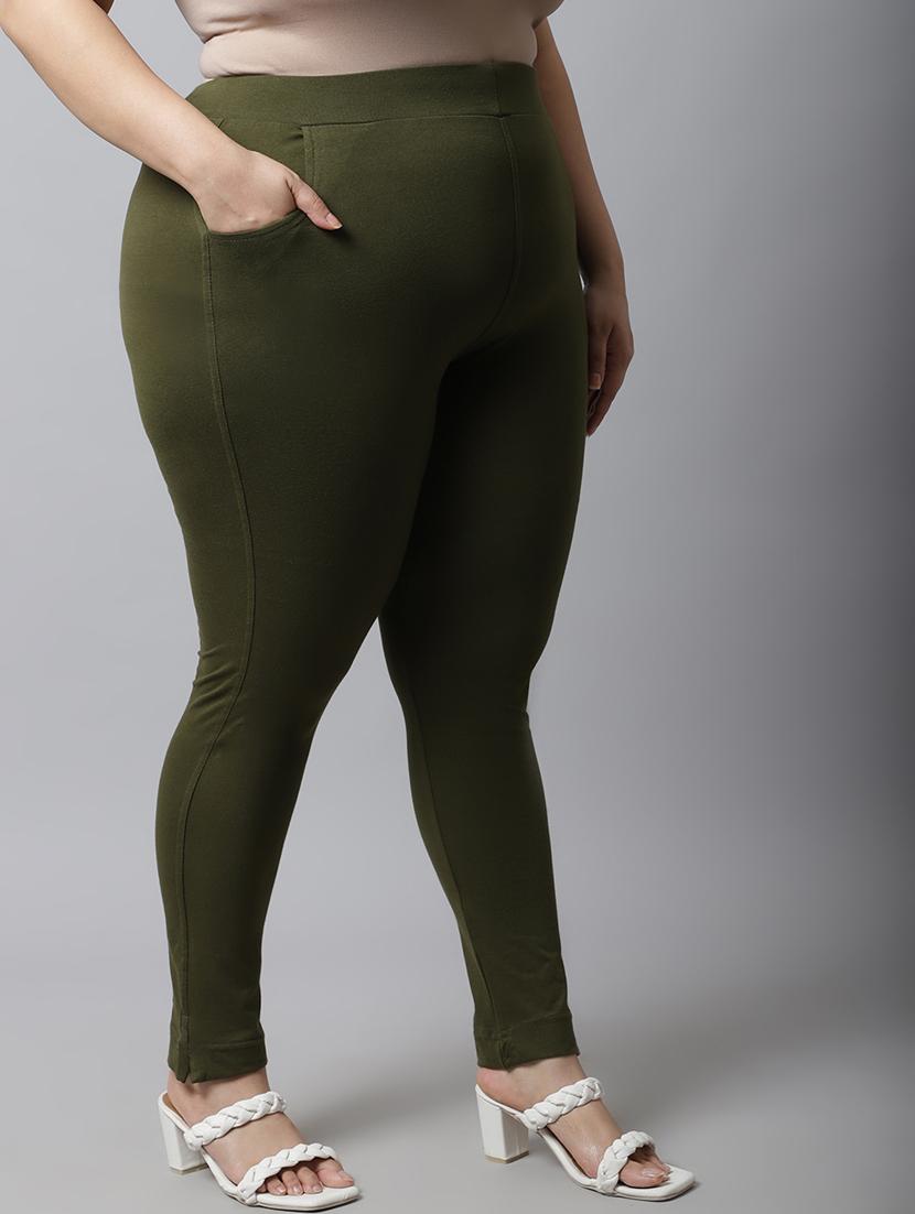 green cotton leggings - 19915676 - Standard Image - 1