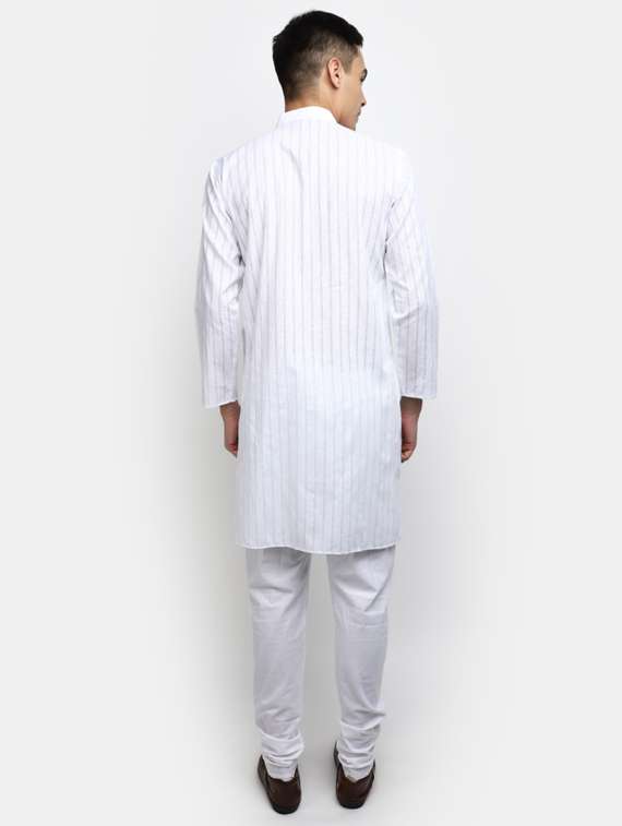 white cotton kurta pyjama set - 19915969 -  Standard Image - 1