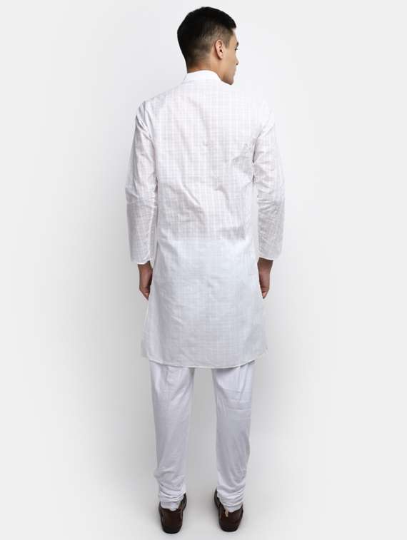 white cotton kurta pyjama set - 19915978 -  Standard Image - 1