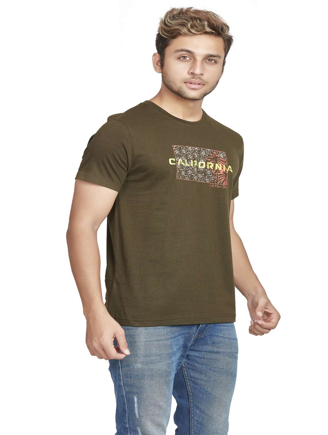 men chest print short sleeve t-shirt - 19917157 -  Standard Image - 1