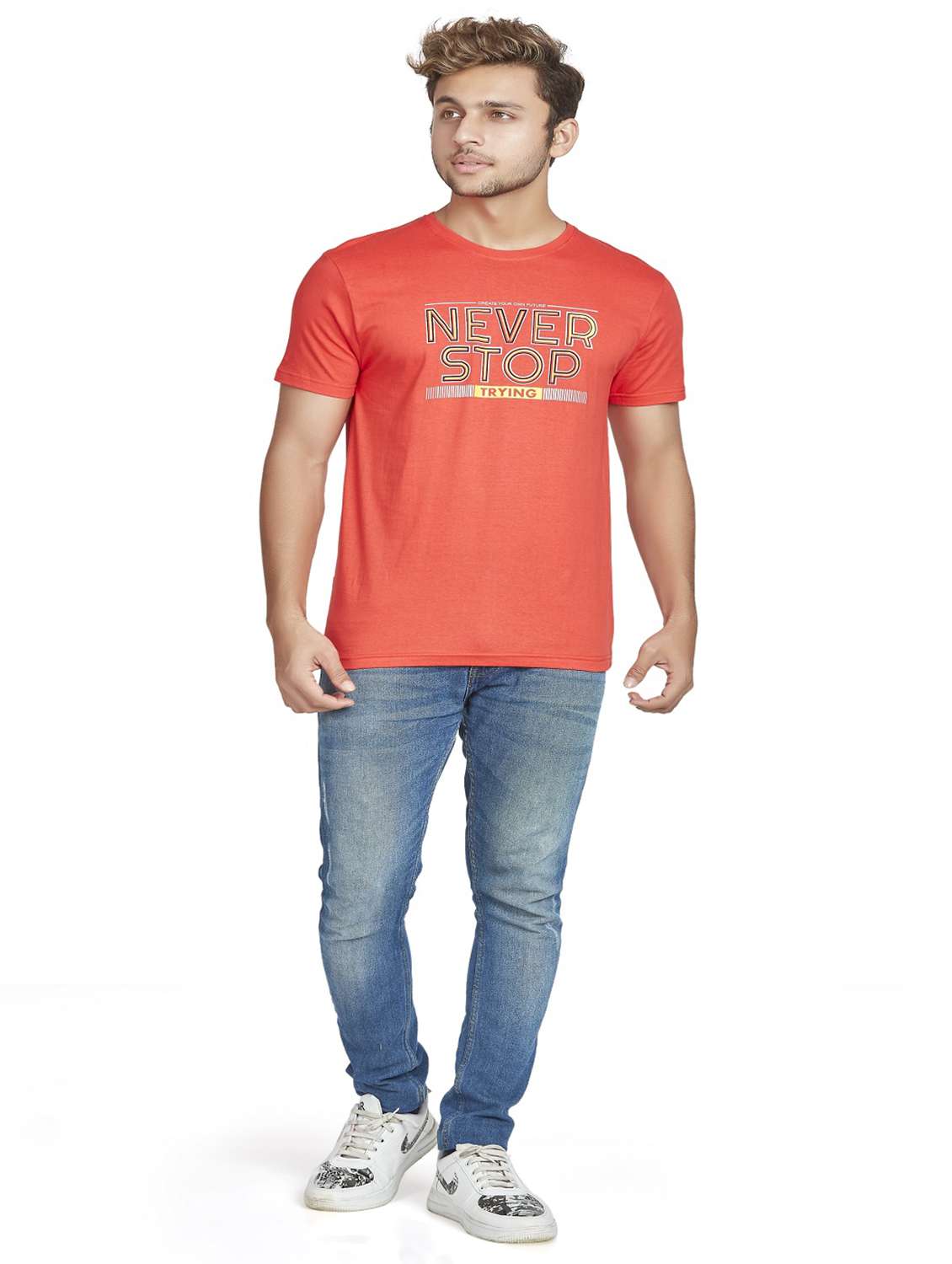 men chest print short sleeve t-shirt - 19917160 -  Standard Image - 4