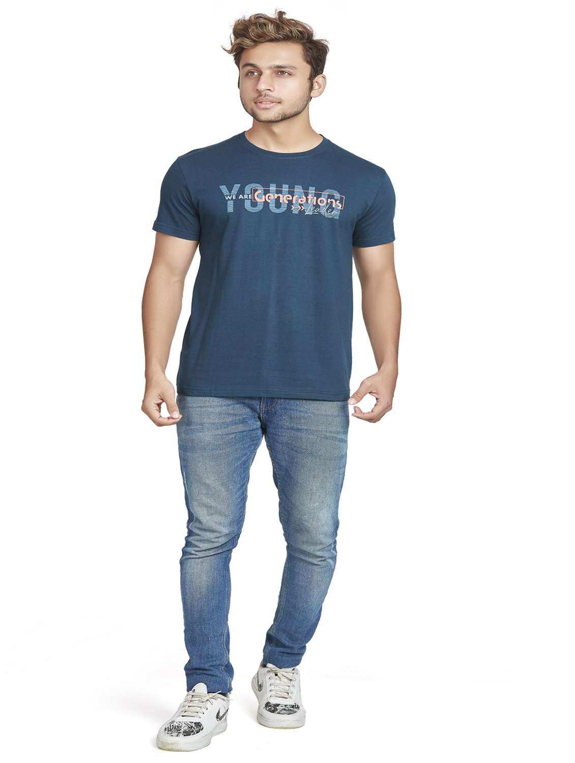 men round neck printed cotton t-shirt - 19917163 -  Standard Image - 4