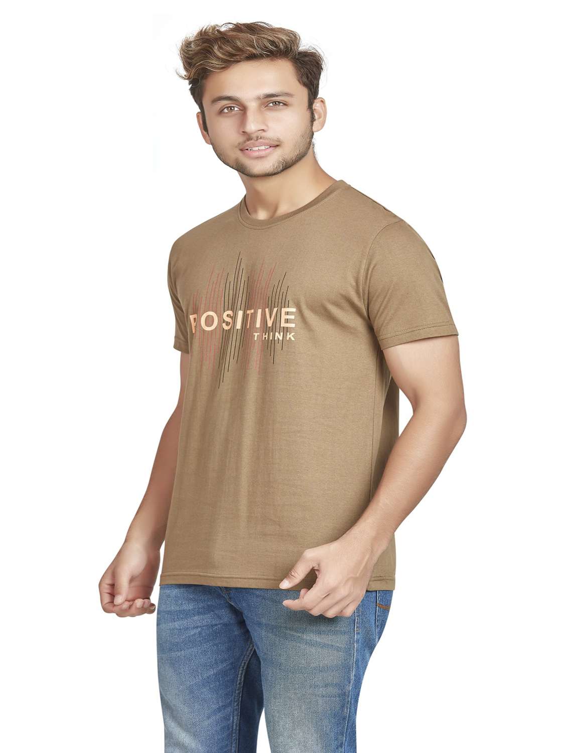 round neck printed cotton t-shirt - 19917164 -  Standard Image - 1