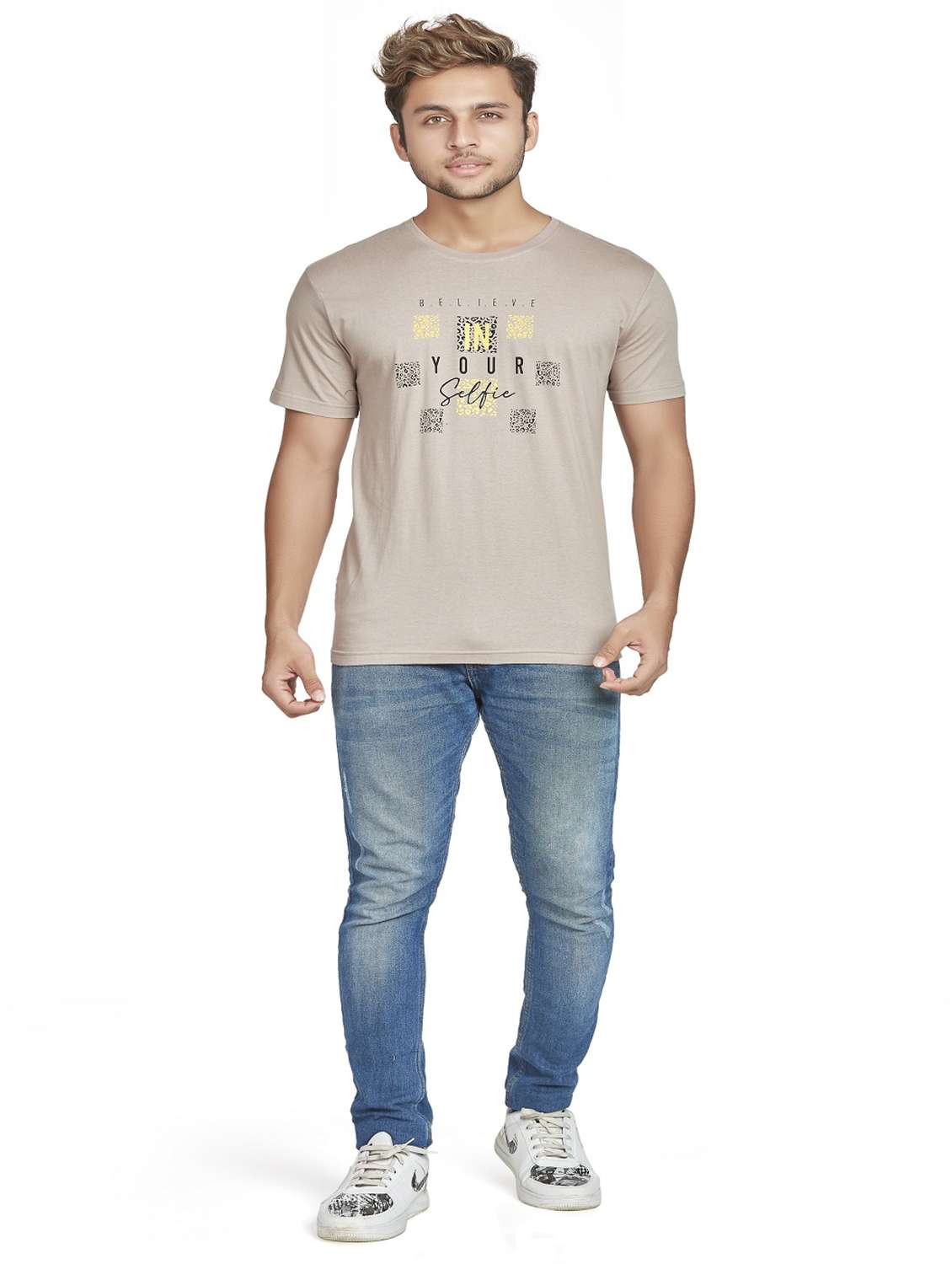 round neck printed cotton t-shirt - 19917165 -  Standard Image - 4