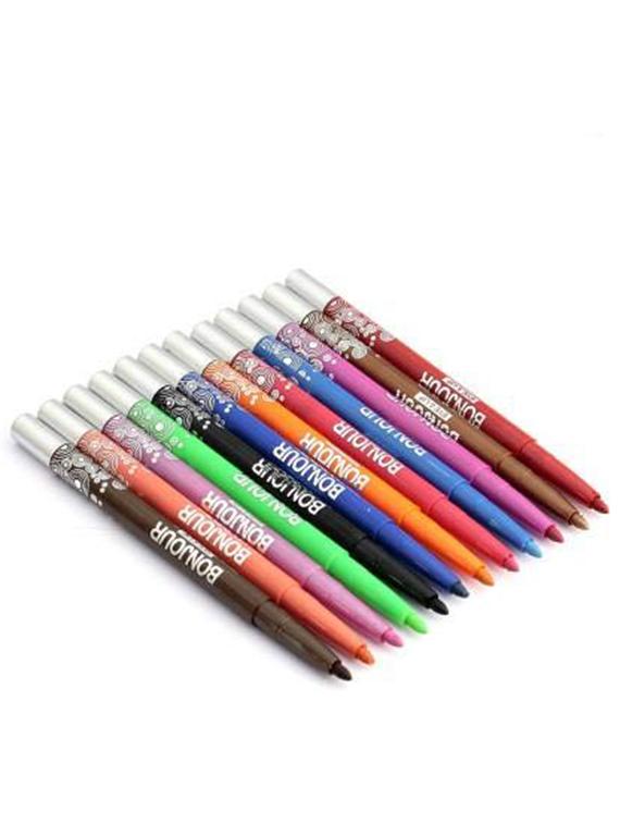 luxe bonjour pack of 12 multicolor lipliner/eyeliner - 19919276 - Zoom Image - 0