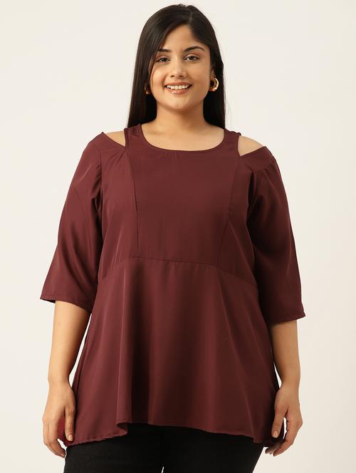 women's a line round neck top - 19919359 - Standard Image - 0