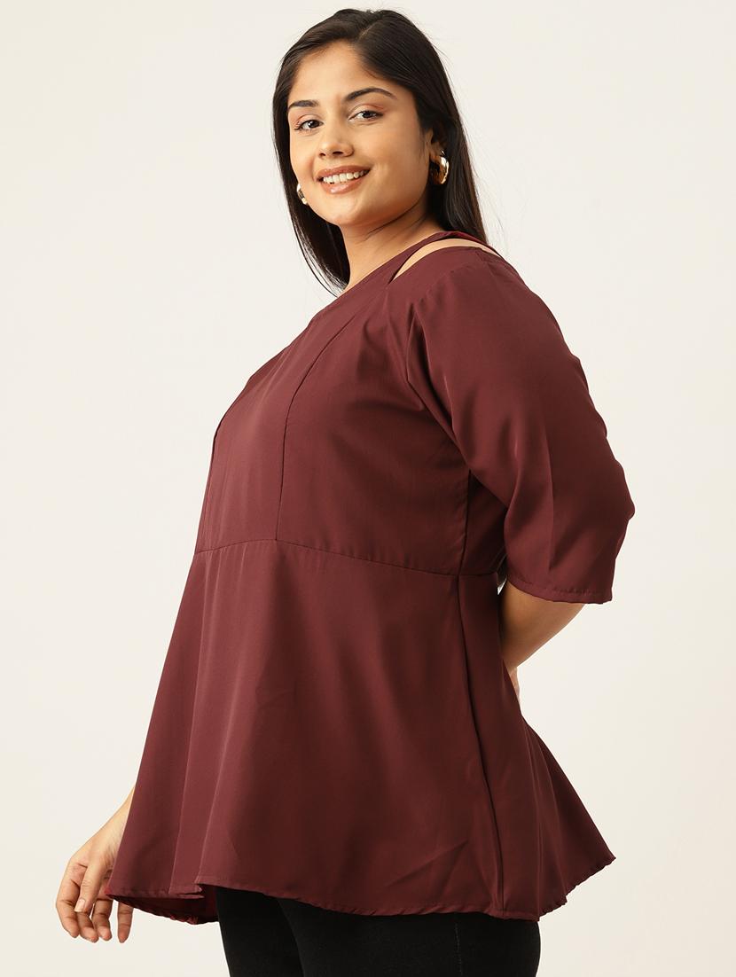 women's a line round neck top - 19919359 -  Standard Image - 1