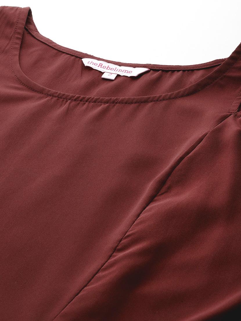 women's a line round neck top - 19919359 - Standard Image - 4