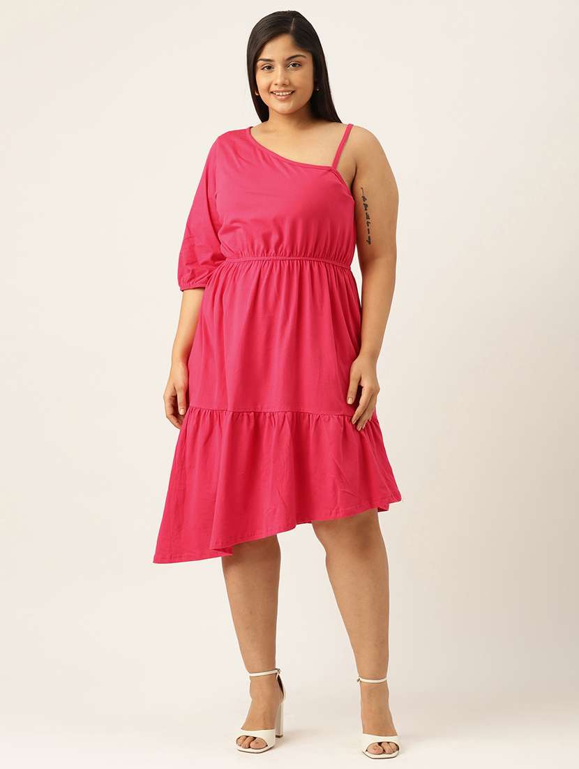 women's tiered dress solid dress