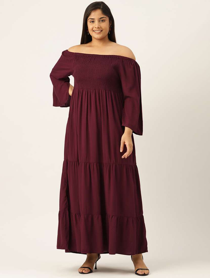 women's tiered dress solid dress