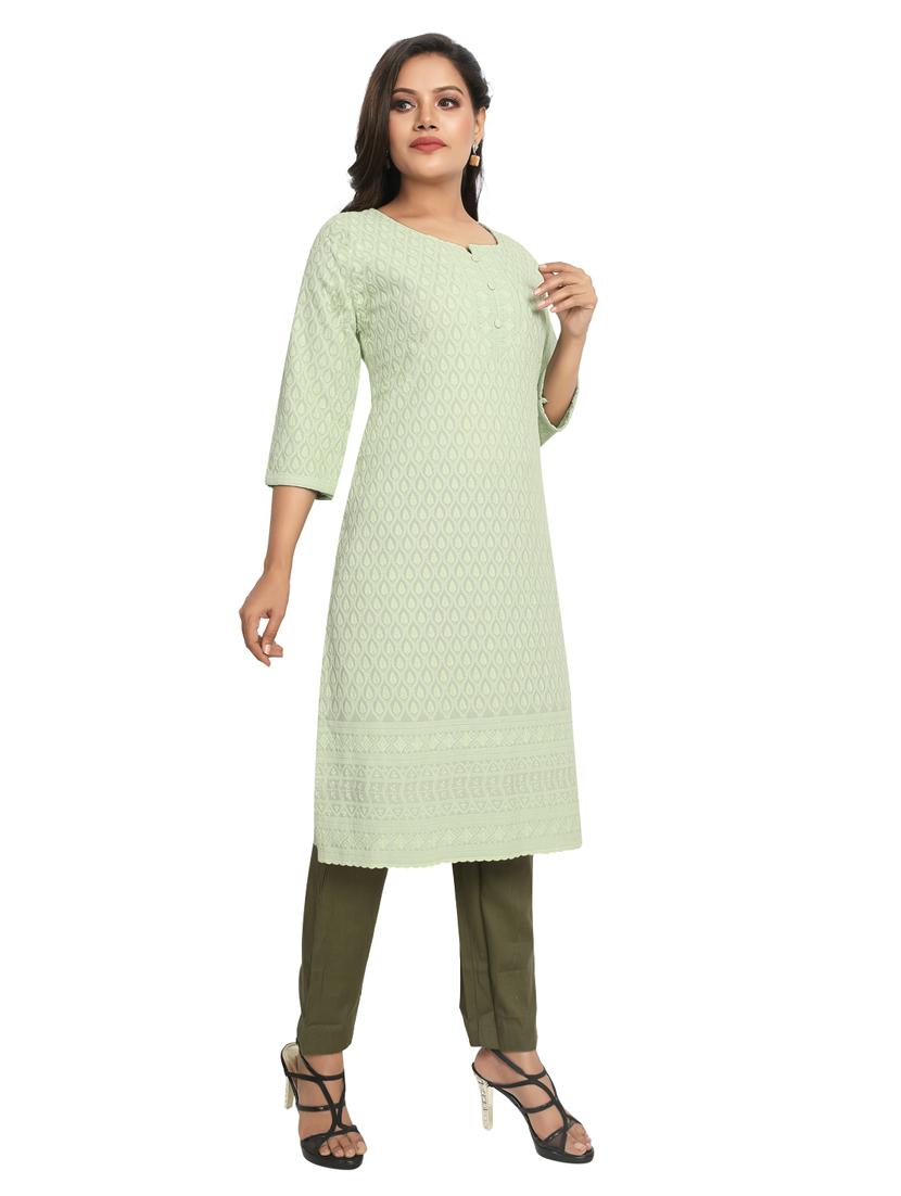 tonal embroidered straight kurta - 19919527 - Standard Image - 1