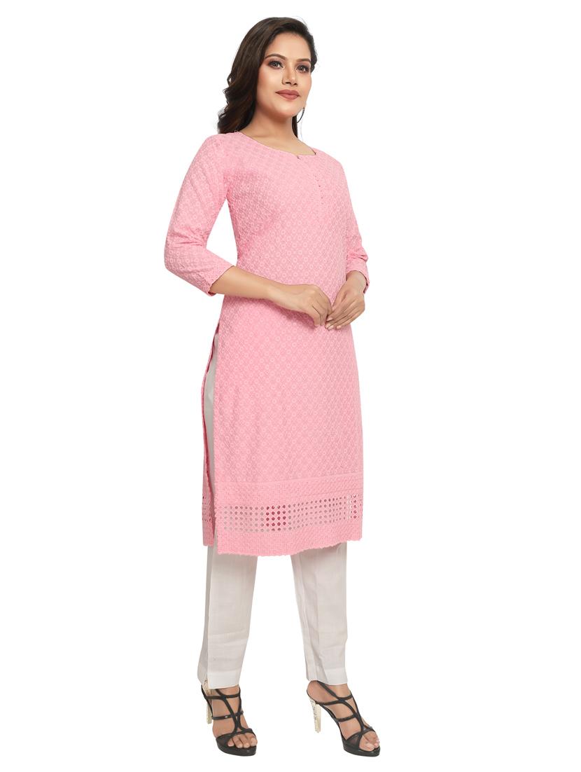 tonal embroidered straight kurta - 19919800 - Standard Image - 1
