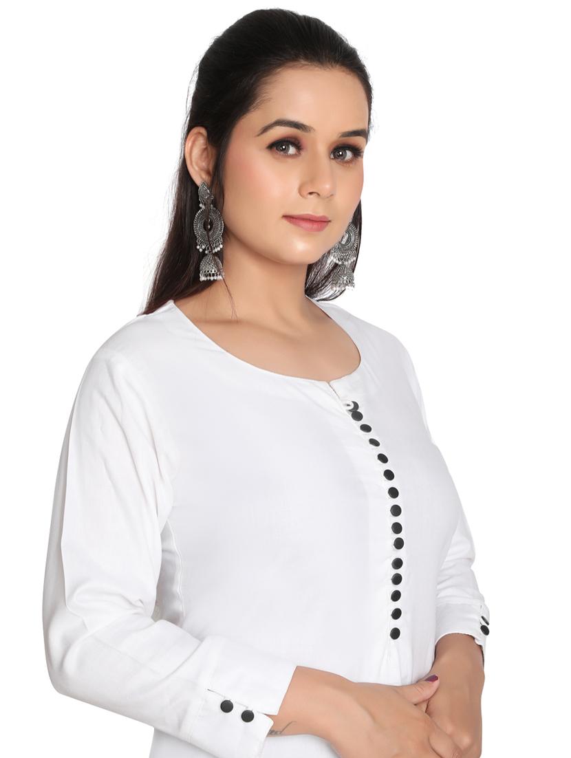 solid straight long kurta - 19919855 - Standard Image - 4