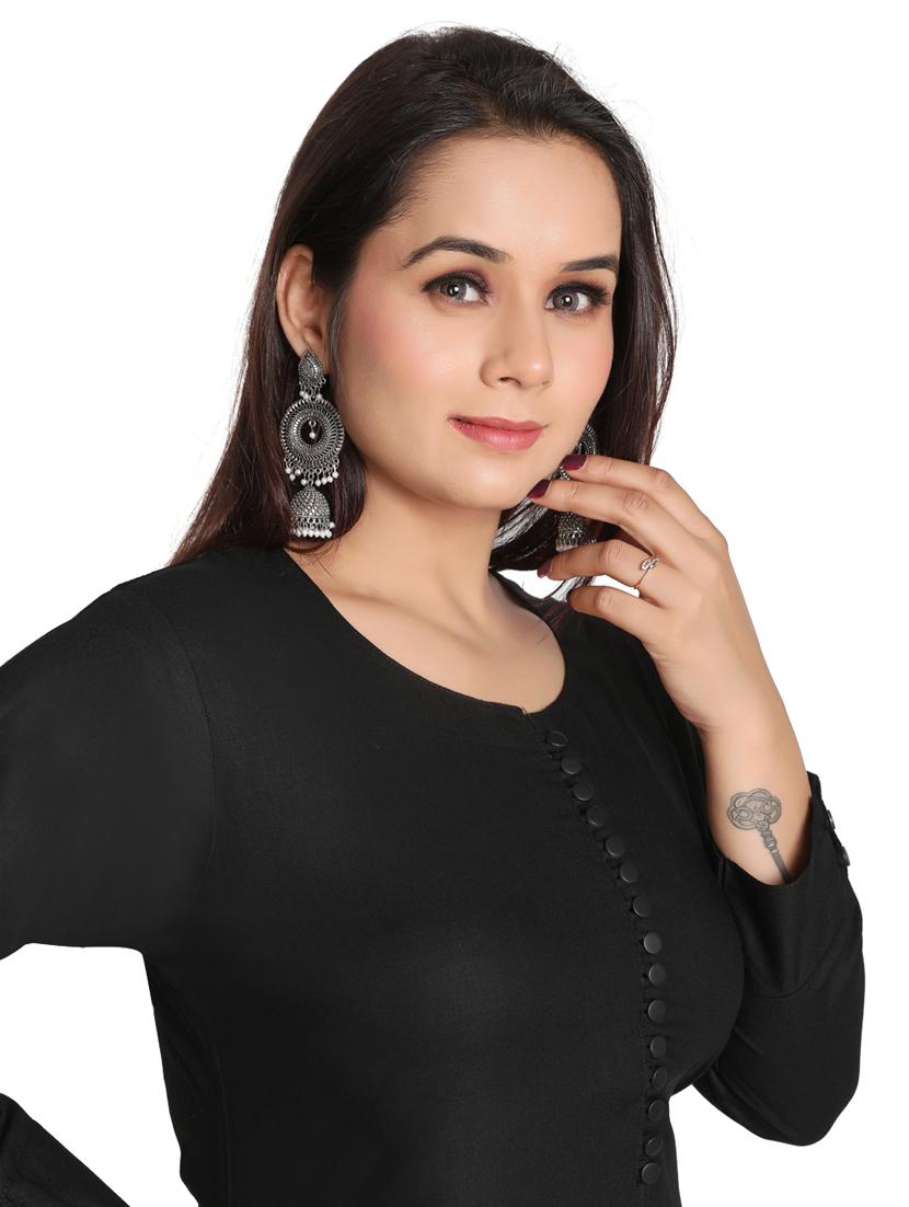 solid straight long kurta - 19919856 - Standard Image - 4