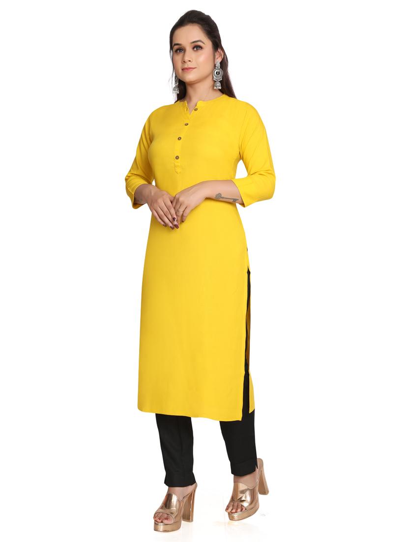 solid straight long kurta - 19919867 - Standard Image - 1