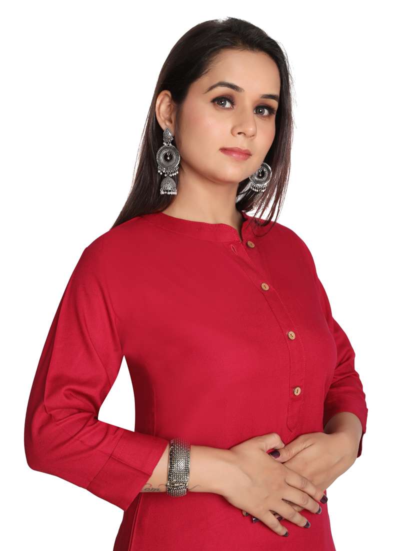 solid straight long kurta  - 19919869 -  Standard Image - 4