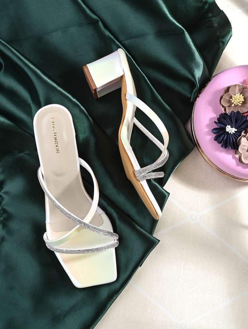 white block heel sandal