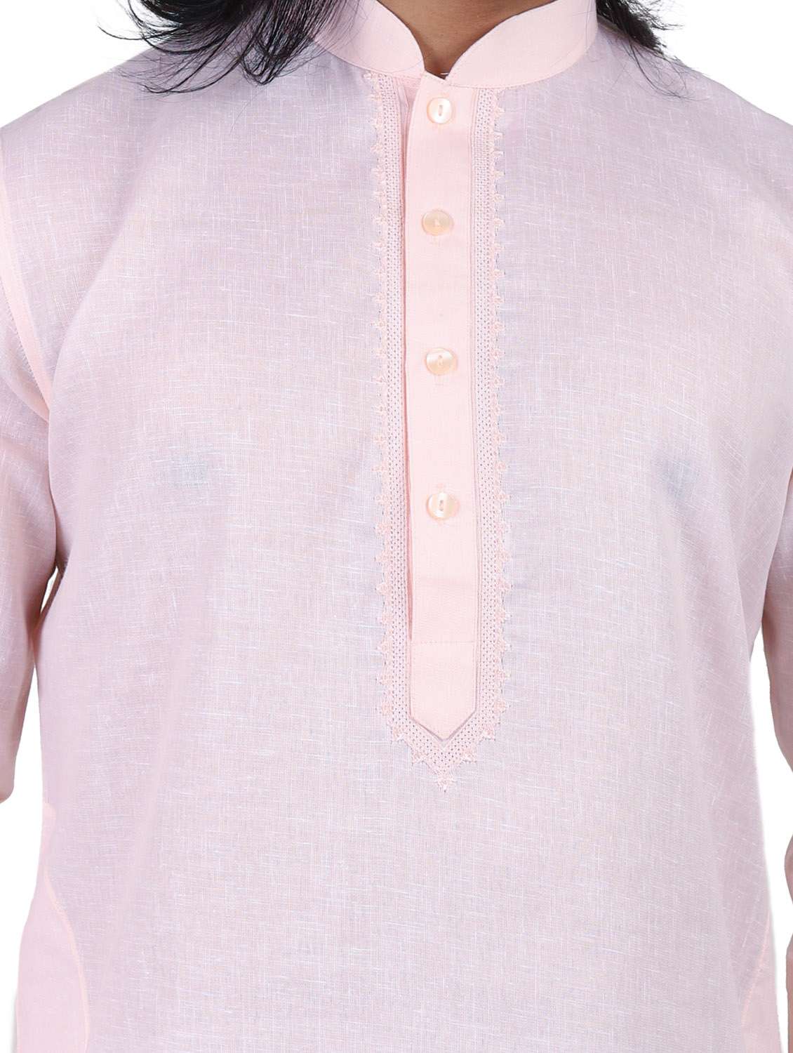 pink solid cotton long kurta - 19920550 - Standard Image - 4