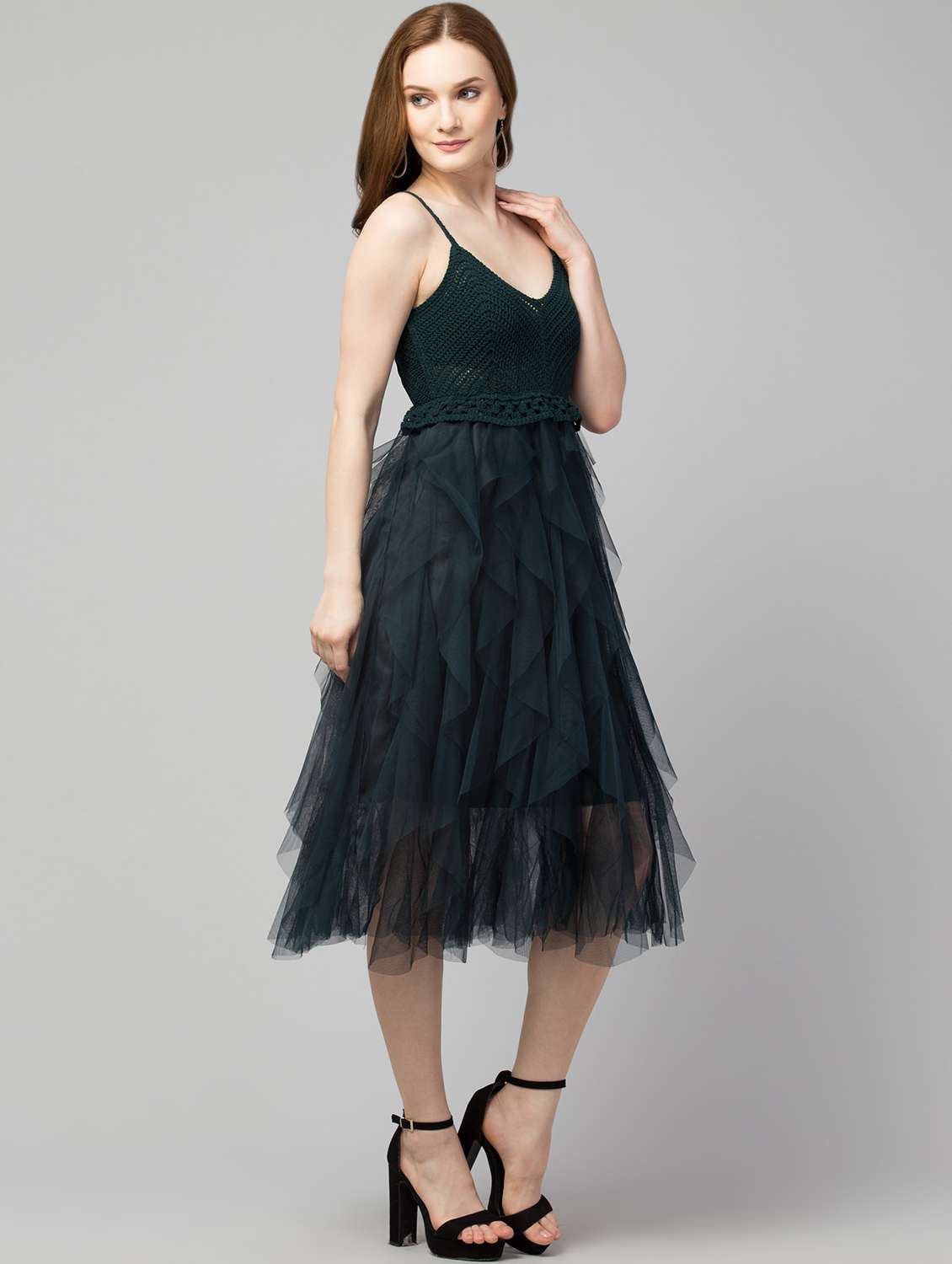 women's asymmetric solid dress - 19921691 - Standard Image - 1